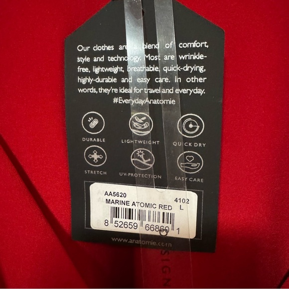 Anatomie Marine Travel Res Dress  Faux Wrap Size Large NWT $248 - Picture 7 of 9